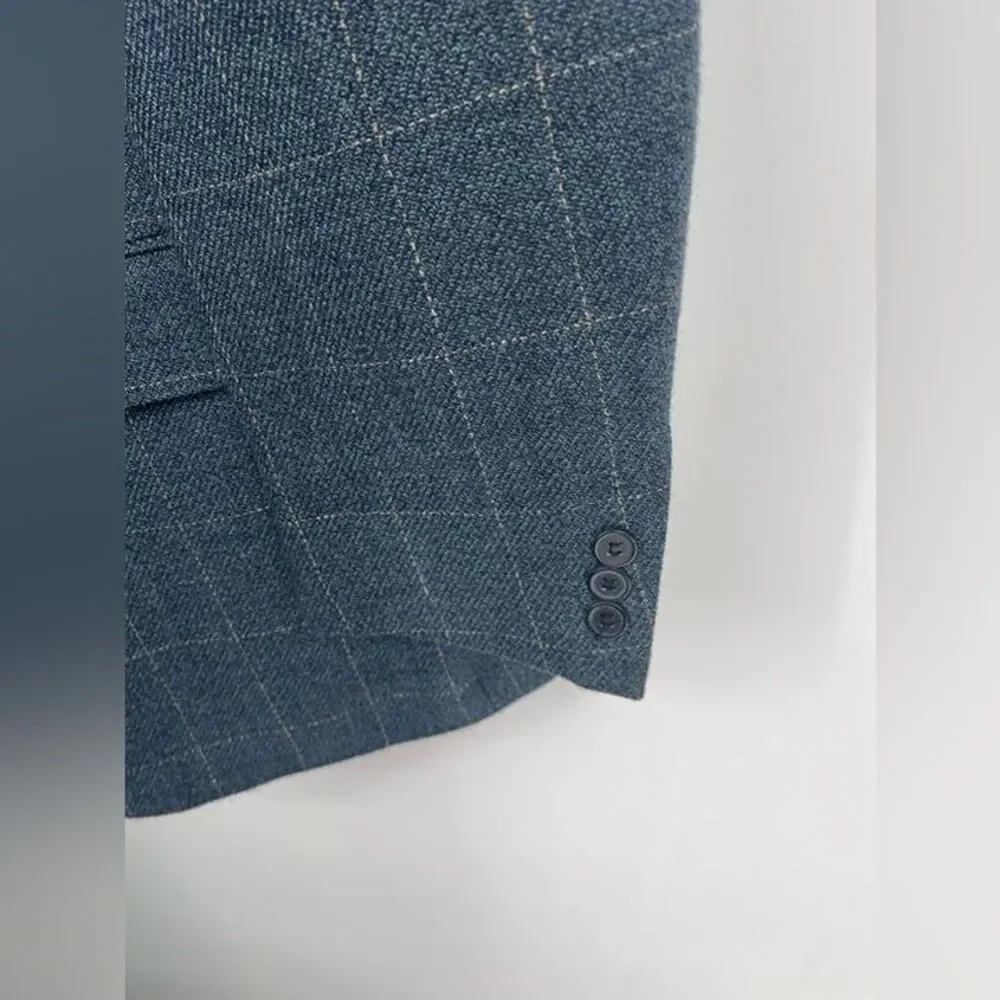 Vintage Biltmore blazer size 42‎ L navy blue beige pin stripes